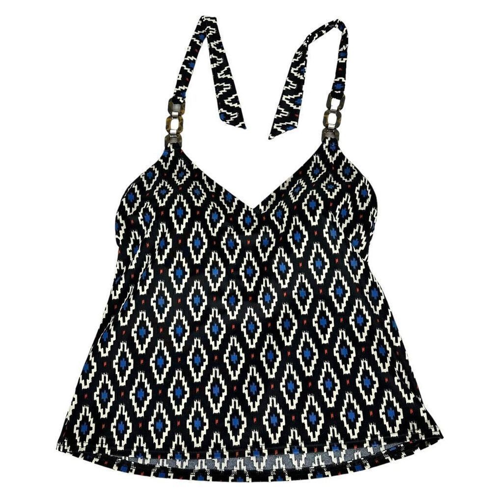 Lands’ End Geometric Print Tankini size 10